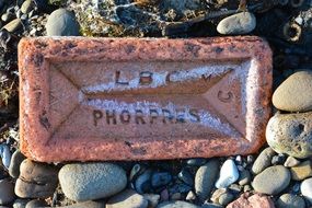 vintage brick with the inscription