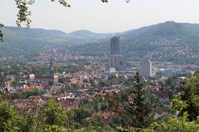 Jena aerial view, Germany