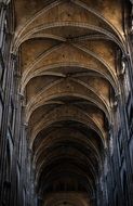 Rouen Cathedral France ceiling