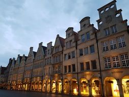 principal market in Munster in the evening