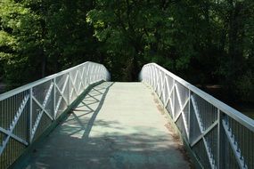 bridge in the park in the play of light and shadow