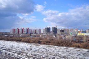 Tyumen city river Russia