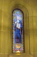The monastery of Montserrat, painted window
