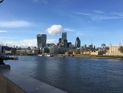 view from the river to london city