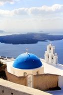 white houses on Santorini island, Greece