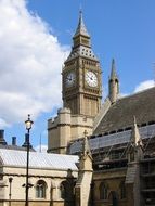 parliament building and big ben on a sunny day