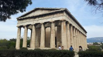 temple complex with columns in Athens