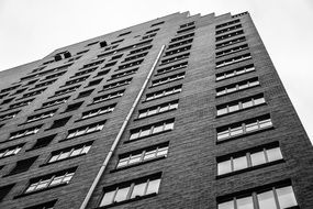 business building, black and white