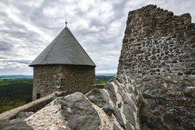 castle with stone walls in nuremberg