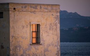 reflection of sunset in the tower window