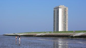 hotel on the beach of the north sea
