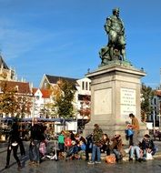 Antwerp Groenplaats Statue