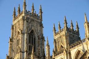 the cathedral church York Minster on the sunny day