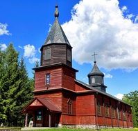 Red wooden church