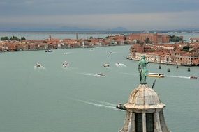 top view of Venice Lido, italy