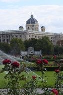 Beautiful landscape of park and Architecture in Vienna