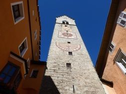 The Clock Tower In South Tyrol