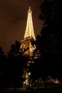 Eiffel Tower at Night, france, Paris