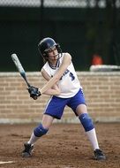 Softball female player