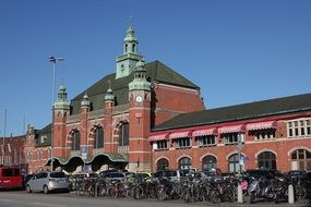 brick building of the railway station in Lubeck