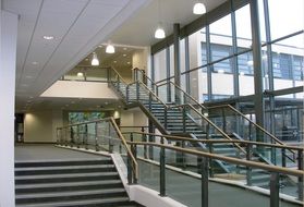 stairs in the modern architecture of a school
