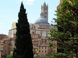 cityscape of old town in Tuscany