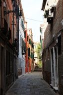 Landscape of Narrow Alley in Venice