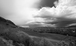 scenic rural landscape, UK, Scotland, Edinburgh