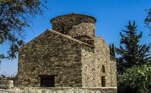 stone medieval orthodox church in cyprus