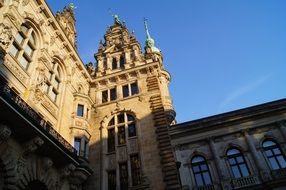 view of Town Hall from Courtyard, germany, Hamburg