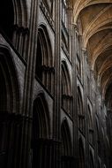 interior of cathedral in Rouen, France