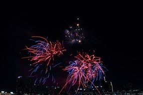 Seoul International Fireworks Festival night sky