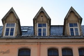 Latvia Riga old town roofs