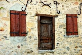 Shutters and door