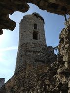 collapsed castle tower