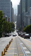 summer quiet road in san francisco