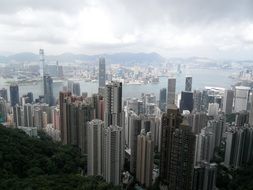 Hong Kong the skyscraper panorama