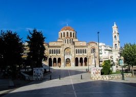 St. Nicholas Metropolitan Cathedral on square, Greece, Volos