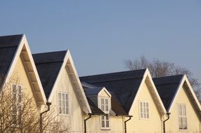 Wooden Homes under the blue sky