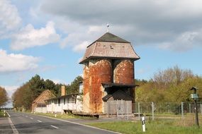 landscape of old building in countryside
