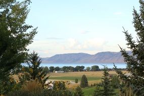 mountains as a decoration for a picturesque landscape