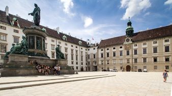 sculpture of the imperial palace hofburg