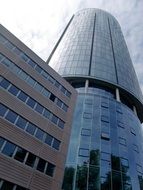 panoramic tower with a glass facade, cologne