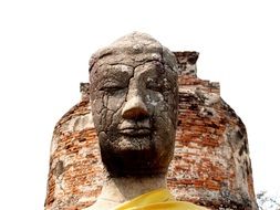 head of buddha statue close up