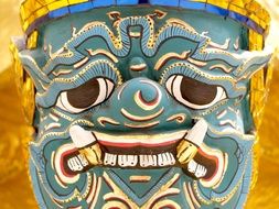 drawing of the head of the great buddha, bangkok