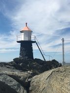 Lighthouse on a rocky coast