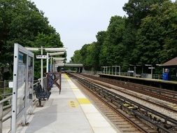 empty platform of railway station