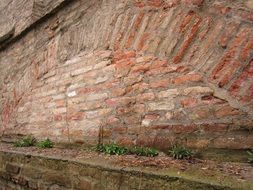 medieval city brick wall