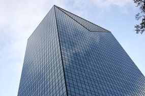 low angle view of glass Skyscraper, usa, georgia, atlanta