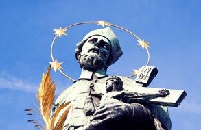 figure on Charles bridge in Prague